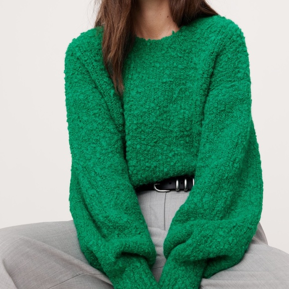 Banana Republic Sweaters - Banana Republic Alpaca- Wool Boucle' Sweater Chunky Green Holiday M